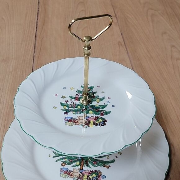 NIKKO HAPPY HOLIDAYS TWO-TIER TRAY WITH BOX - Picture 5 of 9